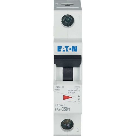Disjoncteur de surintensité série 15 kA 1 pôle FAZ-C50/1