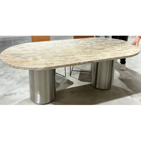 SKLUM [ ] Bein für ovalen Esstisch 220x110 cm Luceida Edelstahl                                  