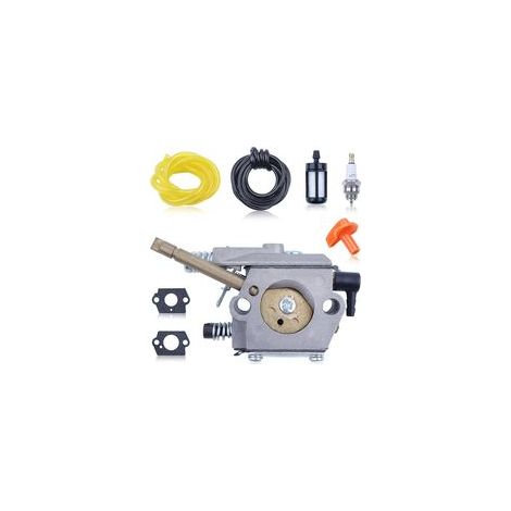 Kit de Carburateur avec joint pour Stihl FS50 FS48 FS52 FS56 FS62 FS66 FS86 FS88 Remplace pour Walbro WT-45-1 WT-45 WT-45A WT-112-1 avec bougie d'allumage, conduite de carburant, etc (1/5)