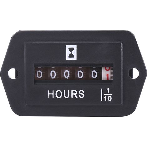 Compteur d'heures mécanique 6-80V pour moteur diesel essence, groupe électrogène, bateau, HM002 (1/5)