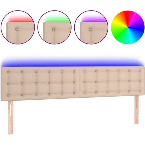 Maison Exclusive - Testiera Cappuccino a LED 160x5x78/88 cm in Similpelle