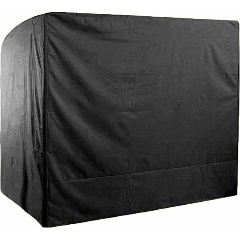 SHINING HOUSE Funda impermeable para columpio de jardín, 220 x 125 x 170 cm, 210 D, Oxford, anti-UV, para exteriores, color negro (1/5)