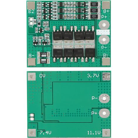 Carte de protection BMS 3S 12V 40A pour batterie lithium avec équilibrage de charge module PCB (1/5)