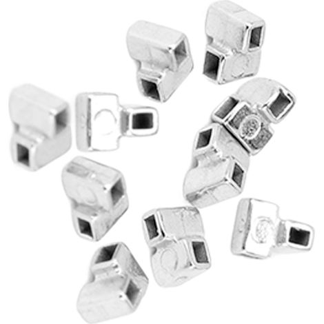 Tube transversal orthodontique en acier inoxydable, 10 pièces, accessoire de remplacement dentaire, diamètre 0,08 pouce, tube à sertir pour appareil dentaire. (1/5)