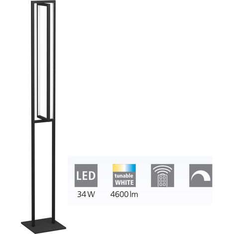 Stand lampe Sibérie Plastique LED blanc 34W 3000-6500K L: 20 cm B: 16 cm H: 133 cm Dimmable avec télécommande (1/5)