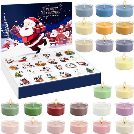 Adventskalender für Damen, Duftkerzen-Geschenkset mit 24 Teelichtern, Weihnachtsgeschenk (1/5)