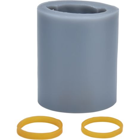 Moule à bougie en silicone en forme de crâne, moule 3D de tête de mort avec anneaux en caoutchouc pour la décoration de gâteaux à la maison (1/5)