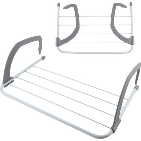 Etendoir Sèche-linge pour balcon 50x15x29 cm plastique (1/5)