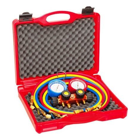 GRUPPO MANOMETRICO 4 VIE CON FLESSIBILI GAS R22 R407 ROTHENBERGER (23532)