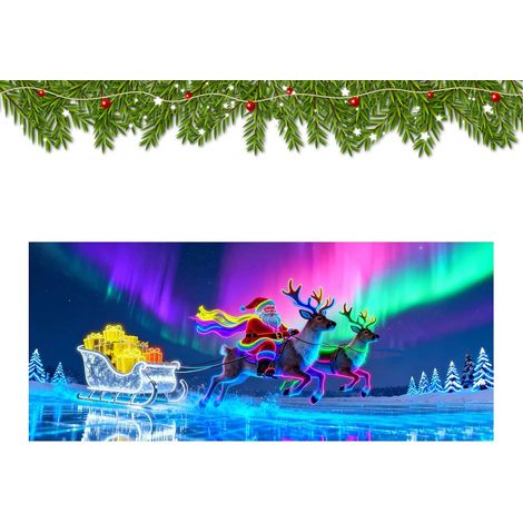 Housse de Porte de Garage de Noël De Fêtes Santa Qui,Parent (1/5)