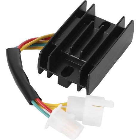 Redresseur de Régulateur de Tension, Redresseur de Tension de Moto de Remplacement de Régulateur de avec Raccords de Connexion en Alliage d'aluminium pour GN125 1982-83 91-97 GZ250 1999-00 (1/5)