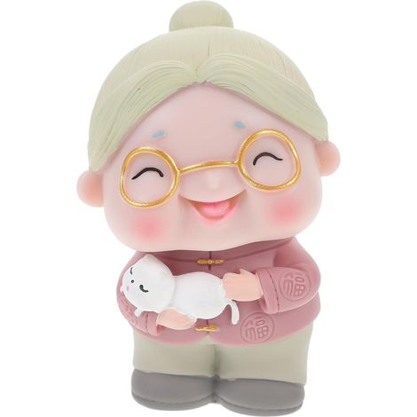 Décoration Gâteau PVC Figurine Couple Personnes Âgées 1 Pièce Ornement Table Artisanat Créatif pour Mariage Anniversaire Fête Maison Cuisine (1/5)