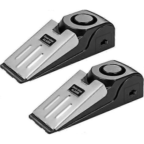 Butée de porte avec alarme (lot de 2) : Butée de porte de 120 dB avec cale d’arrêt (1/4)