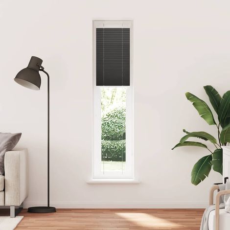 Maison Exclusive - Tenda Plissettata Nera 40x200 cm Larghezza Tessuto 39,4 cm