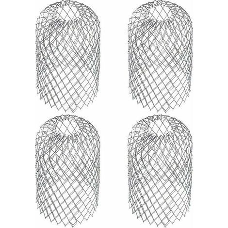 4 Pièces Crapaudines pour Gouttière D’Environ Filtres De Gouttière Grille Grillage Stop Feuille Crapaudine Crépine Pare Feuille Cache Gouttière Acier Inoxydable 6,69 X 3,15 Pouces (1/5)