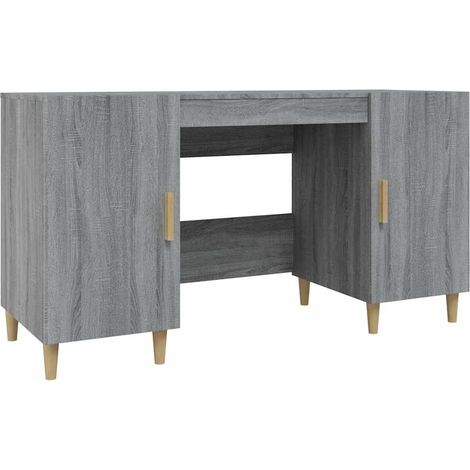 Maison Exclusive - Scrivania Grigio Sonoma 140x50x75 cm in Legno Multistrato (1/5)