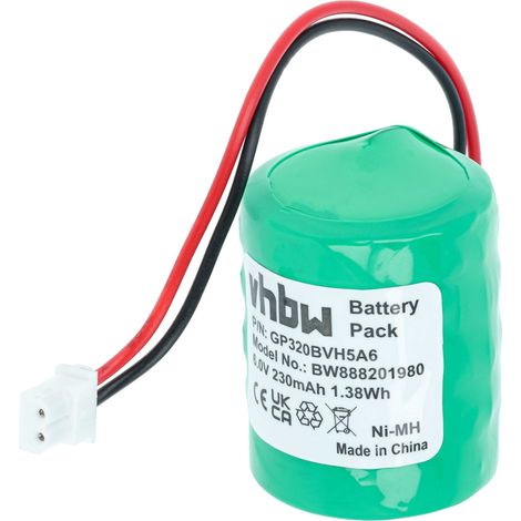 vhbw 1x Batterie compatible avec Honeywell Risco Eurosec XS3D système d'alarme (230mAh, 6V, NiMH)