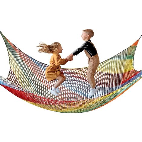 Filet d'escalade pour Aire de Jeux, Filet de sécurité pour Enfants, Double Couche Filet à Grimper Filet Anti-Chute pour Aire de Jeux, extérieur, intérieur et Jardin, Multicolore(2x3 m) (1/5)