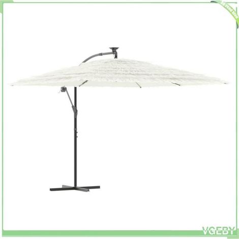 Parasol de jardin - FAFEICY - 4005085 - 290x290x238 cm - mât acier - système à manivelle (1/5)