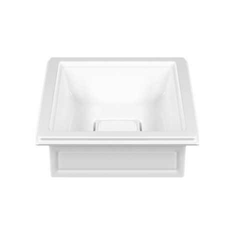 Gessi Eleganza lavabo à poser, 420 x 420mm, Cristalplant (blanc
