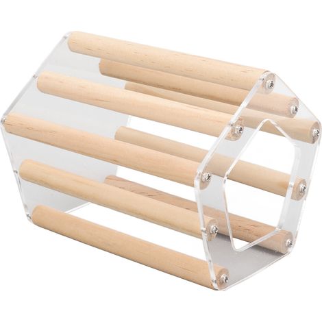 Maison en bois pour Hamster pentagonal minimaliste, cabine transparente ventilée pour ours dorés (1/5)