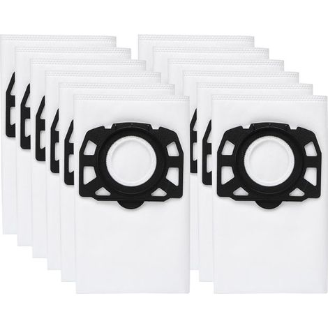 Bolsas para aspiradora (paquete de 12), compatibles con Kärcher, accesorios para aspiradoras de líquidos y sólidos WD5/WD6/MV4/V5/V62. (1/5)