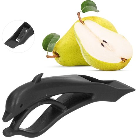 Delfinförmiger Obstschäler, multifunktionales manuelles Küchengerät zum Schälen von Birnen und Kartoffeln (schwarz) (1/5)