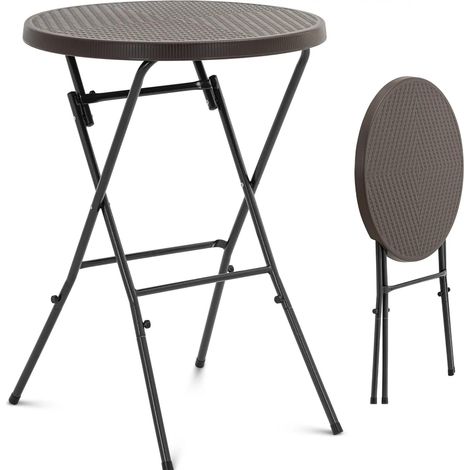 Klappbarer runder Gartentisch 79 x 110 cm schwarz (1/5)