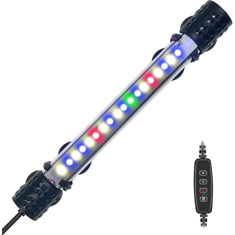 Aquarium Light, Submersible LED, Timer, Dimmable, 4 Colors, Freshwater Aquarium (1/5)