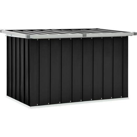 Caja de almacenaje para jardín gris antracita 109x67x65 cm vidaXL