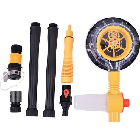 Brosse lavage voiture haute pression – Rotation 360°, long manche – Nettoie murs, vitres et carrosserie – Efficace et pratique (1/3)