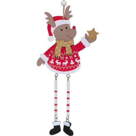 SDN MADERA PATA PERSO PEND 22CM - Feeric lights & christmas (1/5)
