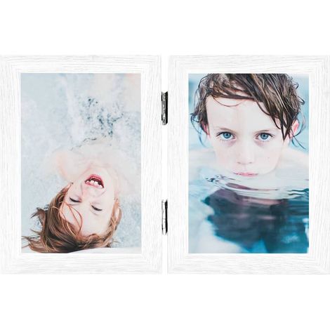 vidaXL Marco de foto collage plegable blanco 2x(13x18 cm) (1/2)