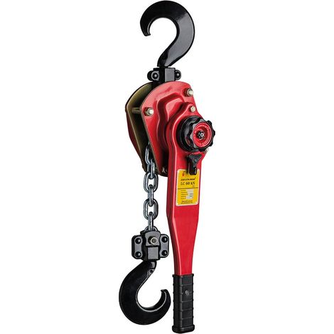 DELTA Rot Premium Hebelzug mit Zurrhaken Tragkraft 3t Hubhöhe 1,5m