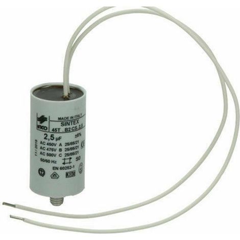Condensateur 8 UF avec câble de 150 mm pièce de rechange d’origine FAAC GENIUS 00058F0091X
