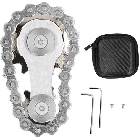 Pignon de roue en acier inoxydable pour enfant, jouet de chaîne de vélo, lien d'engrenage pour TDAH, base plaquée couleur (1/5)