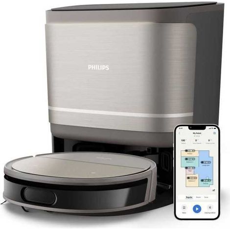 Aspirador robot laveur Philips HomeRun 9000 XU9100/10 8000 Pa 280 min Metal/Negro (1/5)