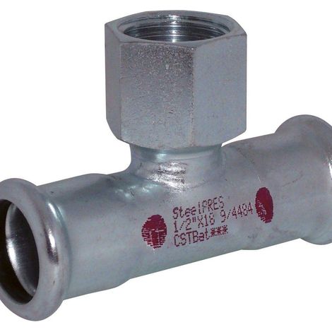 Té mixte électrozingué taraudé SteelPres® - Raccorderie Metalliche