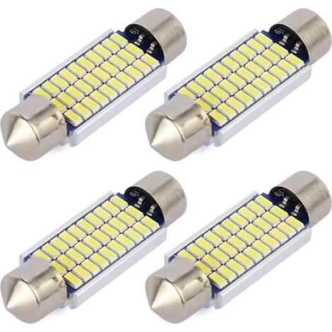 Aougo – 4 Stück C5W LED Glühbirnen 41mm 30SMD – Xenonweiß – 12V DC – Anti-Fehler – Für Innenbeleuchtung Auto (1/5)