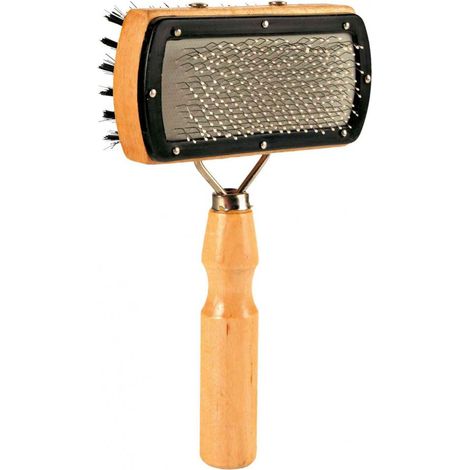 TRIXIE BROSSE EN BOIS DOUBLE FACE POUR CHIENS 10 X 18 CM ZOO 617773 (1/2)