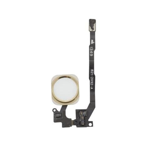 Bouton Home complet pour iPhone 5S, avec nappe, blanc/or