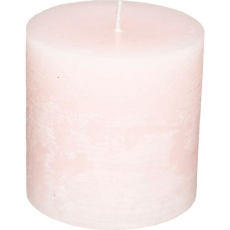 Bougie Ronde "Rustic" 7cm Rose Clair (1/2)