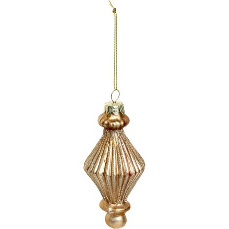 Lámpara colgante de abeto con cristal dorado, 13 cm - Atmosphera créateur d'intérieur (1/2)
