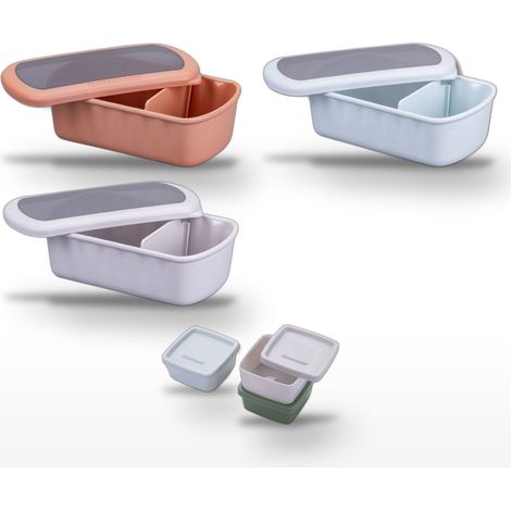Lot de 3 Lunchbox 1L Fackelmann Storage et Set de 3 boîtes à sauce (1/5)