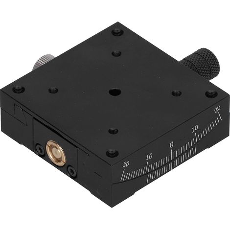 Goniomètre à déplacement linéaire HXVA60 60x60 mm avec engrenage à vis sans fin et rainure en queue d'aronde, plateforme manuelle de précision (1/5)