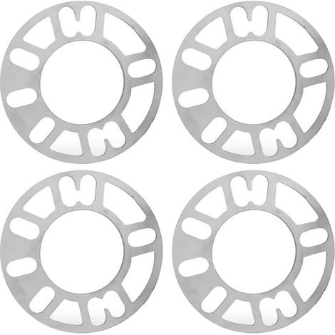 4 Pcs Elargisseur De Voie Alliage Aluminium, Entretoises de Roue Universelles, 8mm Entretoise De Roue En Alliage pour Améliorer la Stabilité et l'Apparence d'Auto (1/5)