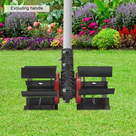 10cm Weeding Wheel, Universal 9 Teeth Aluminum Iron Deep Plowing Wheel Weed Remover Tool for Grass Mower Tiller Scarifier Accessory (1/5)