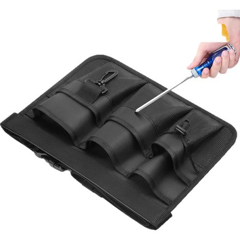 Tablier de jardin à ceinture porte-outils réglable, sac multi-poches pour jardinage et bricolage, Composition : 34 × 25 cm, Couleur : noir (1/5)