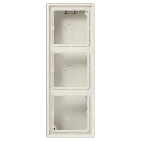 Jung Calotta per montaggio in superficie tripla, LS CUBE, termoindurente, bianco, montaggio verticale e orizzontale LS 583 A W