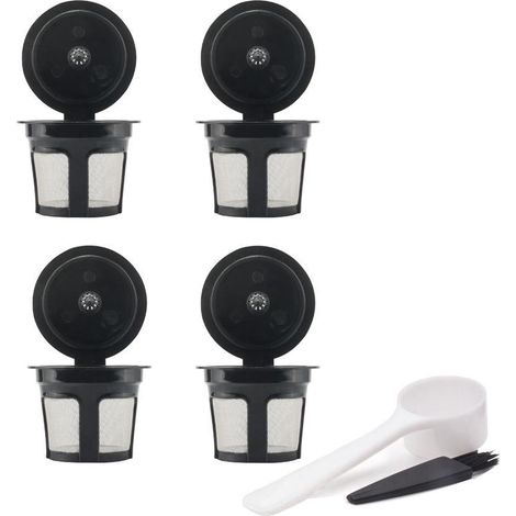 wiederverwendbare Kapseln für Keurig-Kaffeemaschinen – BPA-freie, nachfüllbare Kaffeepads, Schwarz – Kompatibel mit Keurig-Kaffeemaschinen